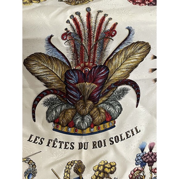 HERMES Carre 90 Multicolor Les Fetes du Roi Soleil Silk - Picture 2 of 9